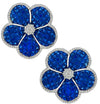 Vivid Diamonds 22.05 Carat Sapphire &amp; Diamond Flower Earrings -V35479 - vividdiamonds