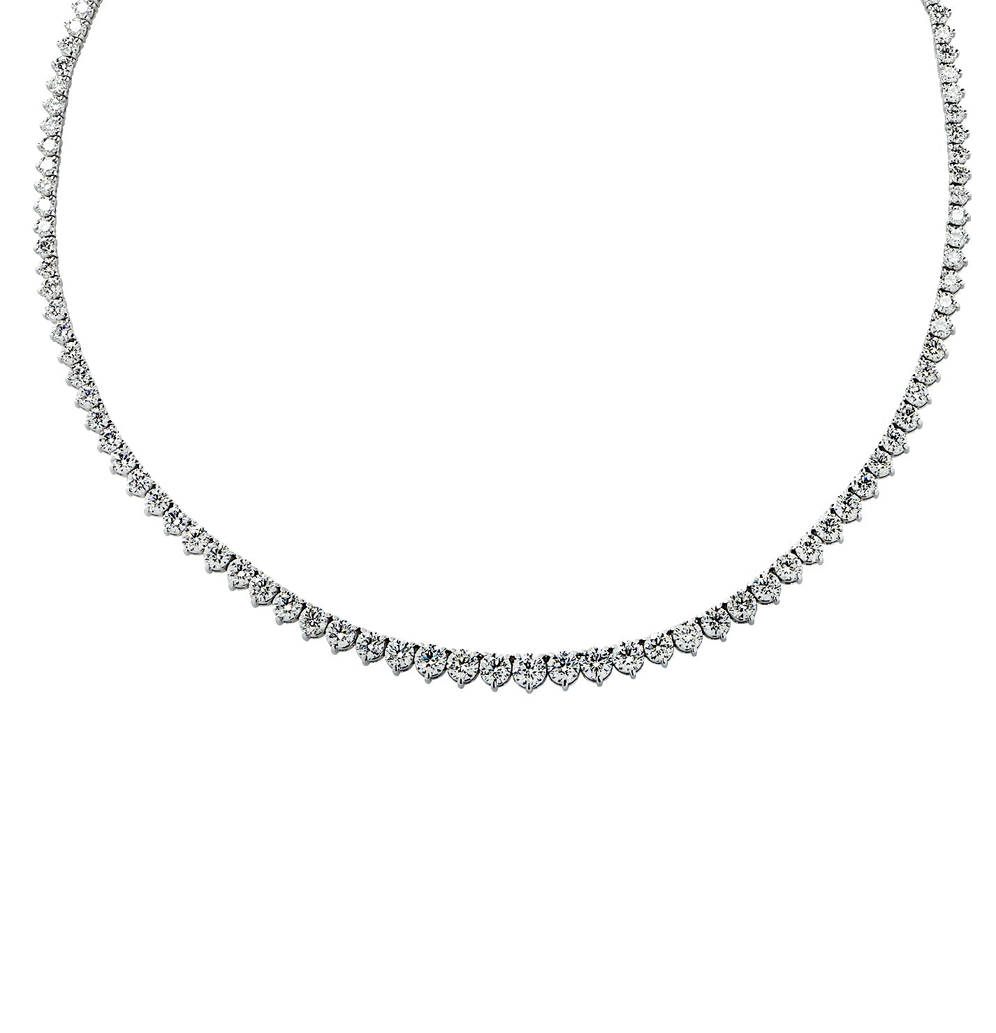 Edwardian 18k French Diamond Riviera Necklace 20.53ctw – A. Brandt + Son