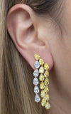 Vivid Diamonds GIA Certified 19.13 Carat Fancy Intense Yellow Pear Shape Diamond Dangle Earrings -V37907 - vividdiamonds