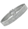 12.40 Carat Five Row Diamond Bracelet - V37952 - vividdiamonds