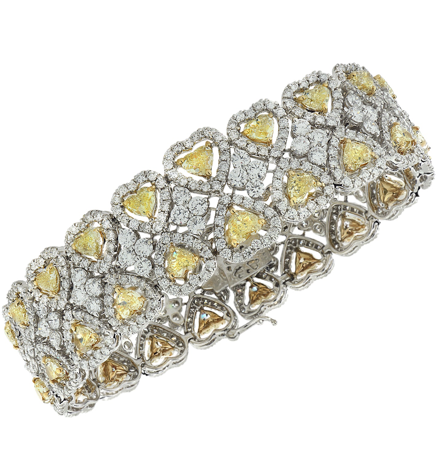 Rose Gold Square Flower Cluster Diamond Halo Bracelet 9.5MM 7.25CT -  Walmart.com