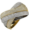 31 Carat Diamond Italian X Bangle Bracelet-V38302 - vividdiamonds