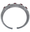 Diamond and Ruby Cuff Bangle Bracelet - V38414 - vividdiamonds