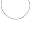 Vivid Diamonds 7.40 Carat Straight Line Diamond Tennis Necklace-V38437 - vividdiamonds