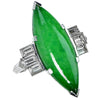 Beautiful Marquise Shape Jade and Diamond Ring- V16451 - vividdiamonds