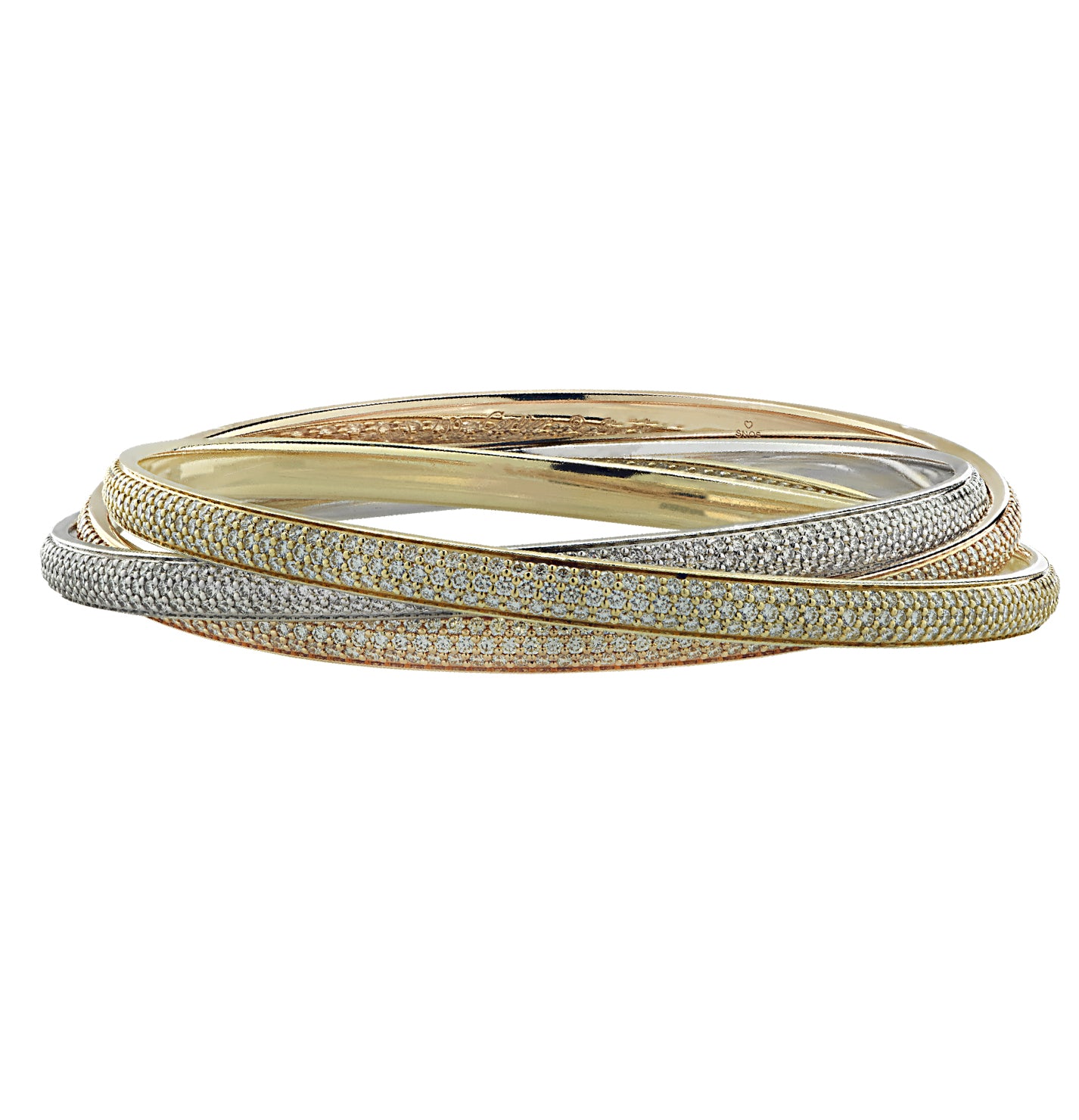 CRB6067817 - Trinity bracelet - White gold, rose gold, yellow gold - Cartier