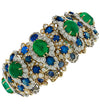 David Webb 109.4 Carat Emerald, Sapphire, and Diamond Bracelet - V39208 - vividdiamonds