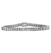 Mid Century 12.02 Carat Carre&#39; Cut Diamond Tennis Bracelet -V41911 - vividdiamonds
