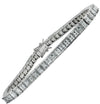 Mid Century 12.02 Carat Carre&#39; Cut Diamond Tennis Bracelet -V41911 - vividdiamonds