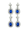 Vivid Diamonds 13.00 Carat Sapphire and Diamond Dangle Earrings- V42518 - vividdiamonds