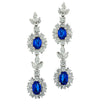 Vivid Diamonds 13.00 Carat Sapphire and Diamond Dangle Earrings- V42518 - vividdiamonds