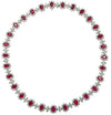 47.25 Carat Burma Ruby and White Diamond Necklace -V42520 - vividdiamonds