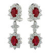 Vivid Diamonds 6.86 Carat Diamond and Ruby Earrings - V42521 - vividdiamonds