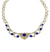 Cira 1970s French AGL Certified Sapphire &amp; Diamond Necklace - V43161 - vividdiamonds