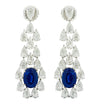 Vivid Diamonds GIA Certified 10.93 Carat Ceylon Sapphire &amp; Diamond Dangle Earrings -V43438 - vividdiamonds