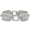 25.12 Carat Ascher Cut Diamond &amp; Emerald Bracelet - V43558 - vividdiamonds