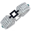 25.12 Carat Ascher Cut Diamond &amp; Emerald Bracelet - V43558 - vividdiamonds