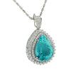GIA Certified 43 Carat Paraiba Tourmaline and Diamond Necklace-V43657 - vividdiamonds