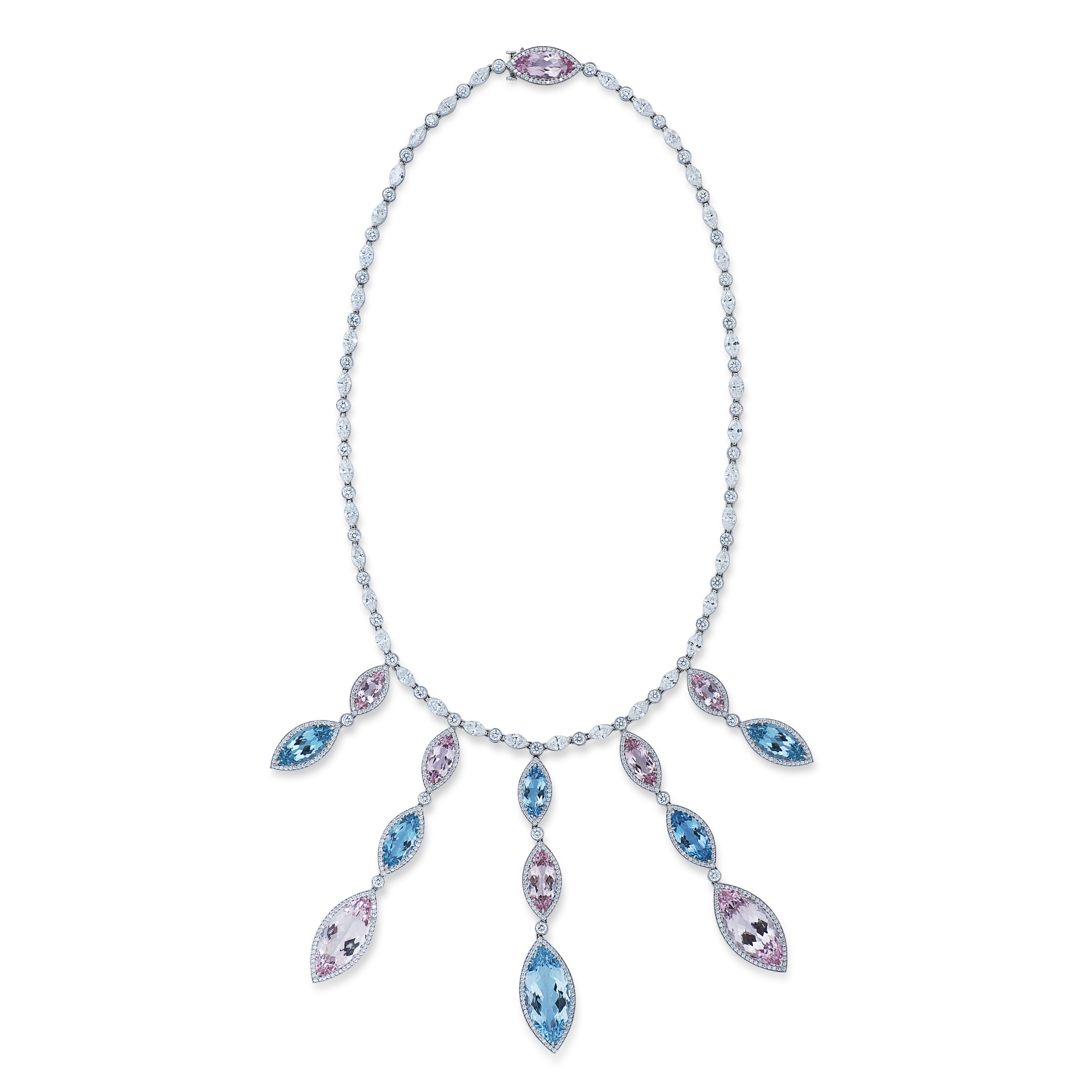 Aquamarine March Birthstone Infinity Necklace – Sheva