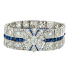 Art Deco Diamond and Sapphire Bracelet-V43665 - vividdiamonds