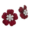 Vivid Diamonds 15 Carat Ruby &amp; Diamond Mystery Set Earrings -V44120 - vividdiamonds