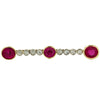 Art Deco 5.50 Carat Burma Ruby &amp; Diamond Bar Brooch Pin -V44162 - vividdiamonds