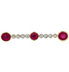Art Deco 5.50 Carat Burma Ruby &amp; Diamond Bar Brooch Pin -V44162 - vividdiamonds