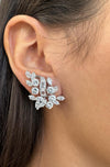Circa 1970s 9.25 Carat Diamond Cluster Ear Clips-V44682 - vividdiamonds