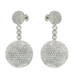 Vivid Diamonds 24.14 Carat Diamond Pave&#39; Ball Dangle Earrings -V44743 - vividdiamonds