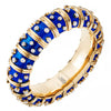 Tiffany &amp; Co. Schlumberger Diamond Dots Royal Blue Enamel Bangle Bracelet -V45257 - vividdiamonds