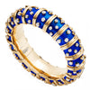 Tiffany &amp; Co. Schlumberger Diamond Dots Royal Blue Enamel Bangle Bracelet -V45257 - vividdiamonds