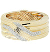 18 Karat Yellow Gold and Diamond Wide Bangle Bracelet -V45284 - vividdiamonds