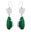 Vivid Diamonds GIA Certified Colombian Emerald &amp; Diamond Dangle Earrings -V45290 - vividdiamonds