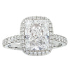 Vivid Diamonds GIA Certified 3.02 Carat Radiant Cut Diamond Halo Engagement Ring -V45342 - vividdiamonds