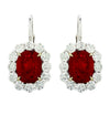 Vivid Diamonds AGL Certified 7.89 Carat Burma Ruby &amp; Diamond Earrings-V45660 - vividdiamonds
