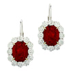 Vivid Diamonds AGL Certified 7.89 Carat Burma Ruby &amp; Diamond Earrings-V45660 - vividdiamonds