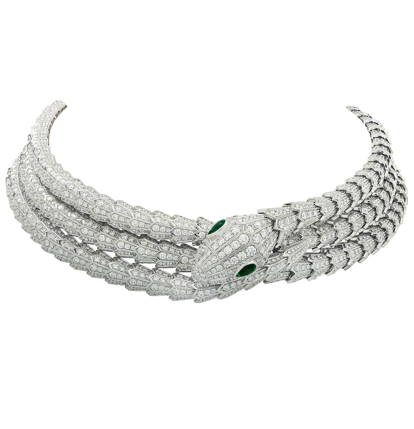 White gold Serpenti Viper Necklace with 0.63 ct Diamonds | Bulgari Official  Store