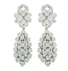 Vivid Diamonds 10 Carat Diamond Cluster Dangle Clip-on Earrings-V45678 - vividdiamonds