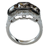 4.74 Carat Fancy Color Diamond Gold Three Stone Ring - V004129 - vividdiamonds