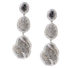 29.24 Carat Rough Diamond Dangle Earrings - V5615 - vividdiamonds