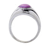 Masculine and Modern Design 7.34 Ct.Star Ruby Ring-V7495 - vividdiamonds