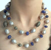 Tanzanite, Pearl And Diamond Opera Length Necklace - V005766 - vividdiamonds