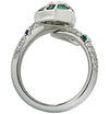 Vivid Diamonds 1.89 Carat Diamond And Emerald Snake Ring -V19617 - vividdiamonds
