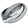 Cartier Trinity De Cartier 18 Karat Diamond White Gold and Ceramic Ring –V20346 - vividdiamonds