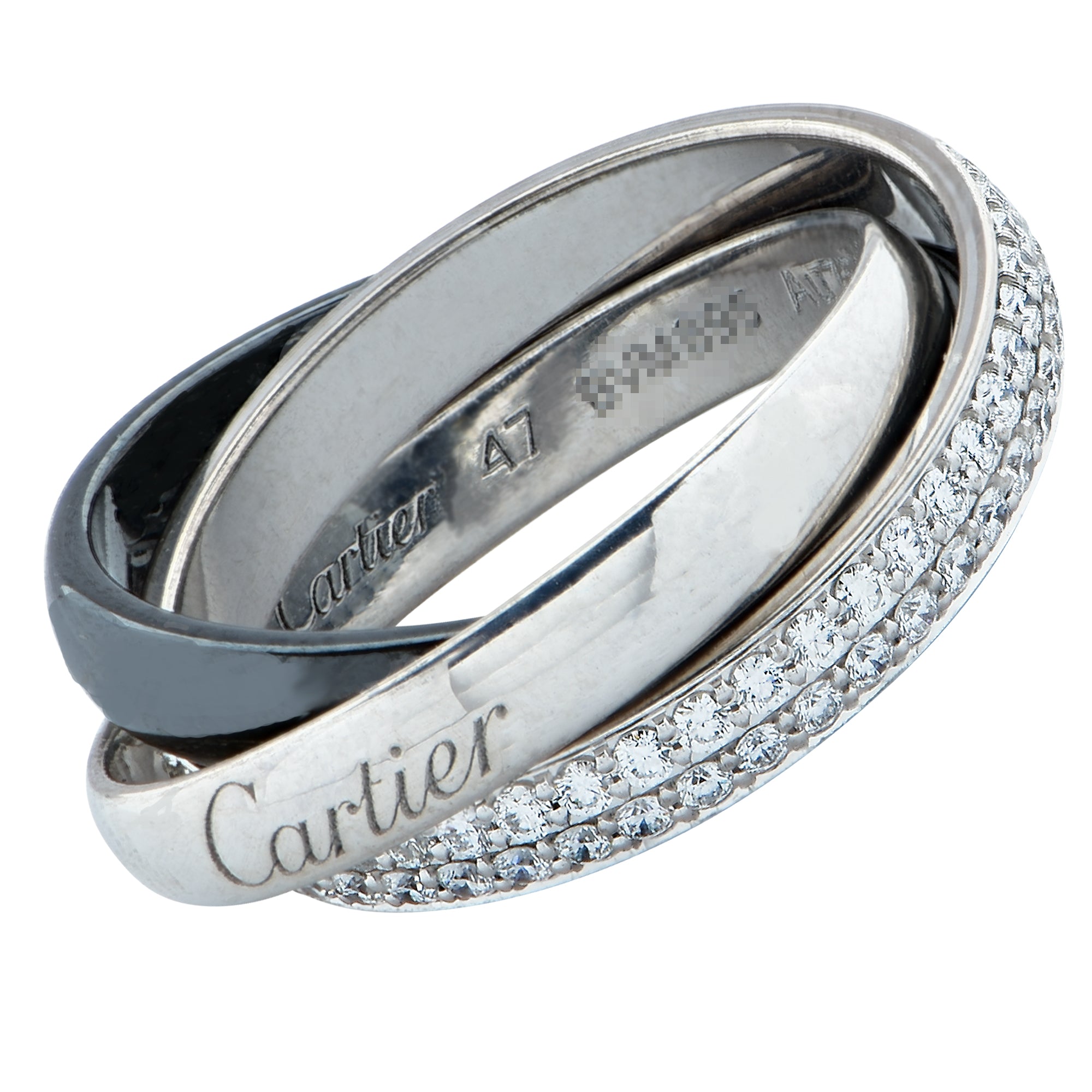 Cartier 18K White Gold Trinity Ring – Vintage by Misty