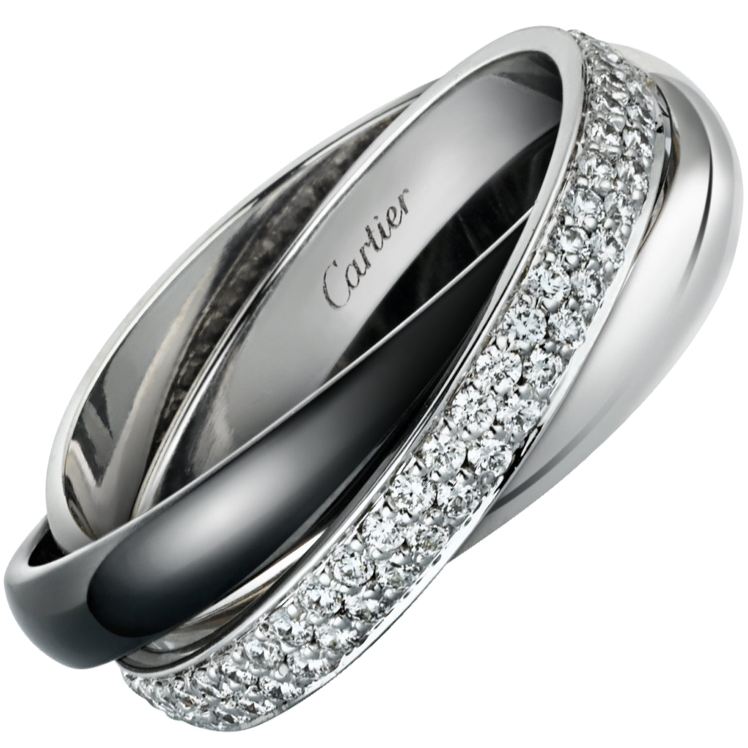 Cartier Diamond and blue sapphire trinity ring | Fashion rings, Trinity ring,  Luxury rings