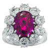 Vivid Diamonds GIA Certified 3.82 Carat Pinkish Purple Oval Sapphire Cocktail Ring -V22412 - vividdiamonds