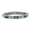 Vivid Diamonds 0.50 Carat Diamond and Emerald Wedding Band-V23198 - vividdiamonds