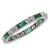 Vivid Diamonds 0.50 Carat Diamond and Emerald Wedding Band-V23198 - vividdiamonds