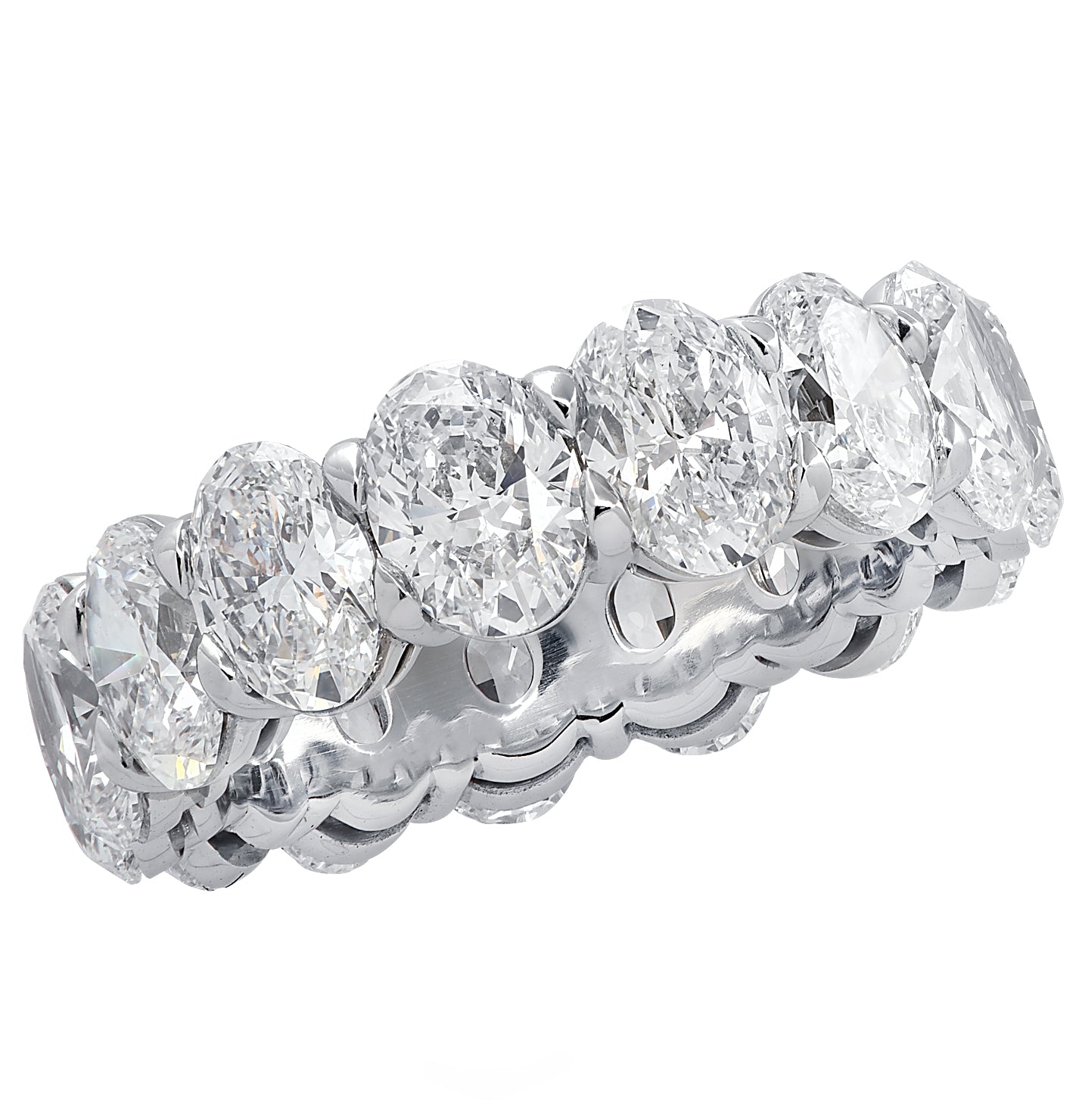 7.90ct Oval Eternity Band - Miami Jewelry | Vivid Diamonds | vividdiamonds